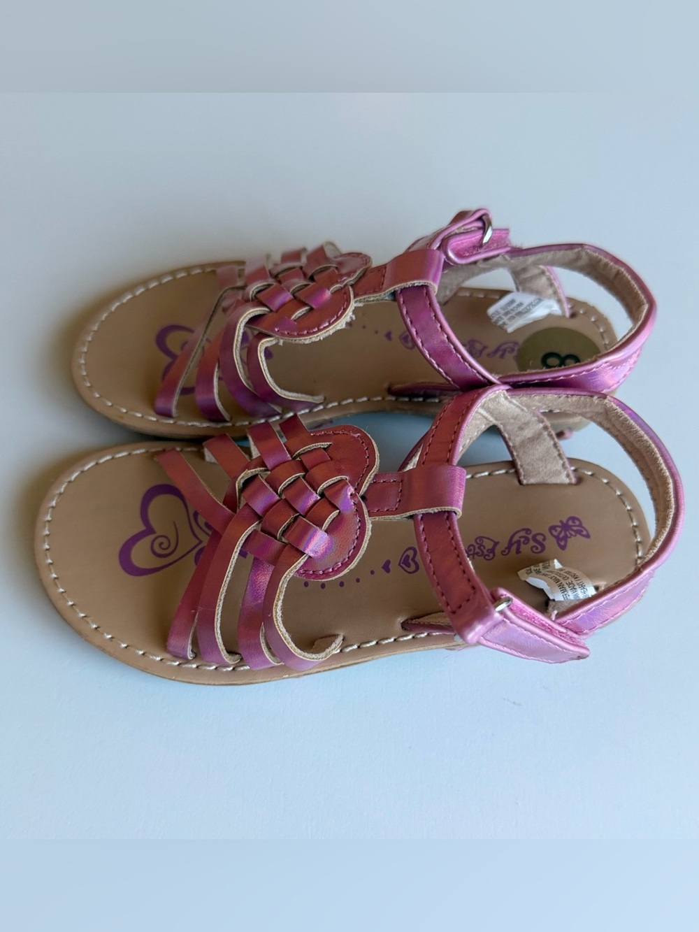 Girls' Pink Strappy Sandals - Classic Comfort - Picture 7 of 11